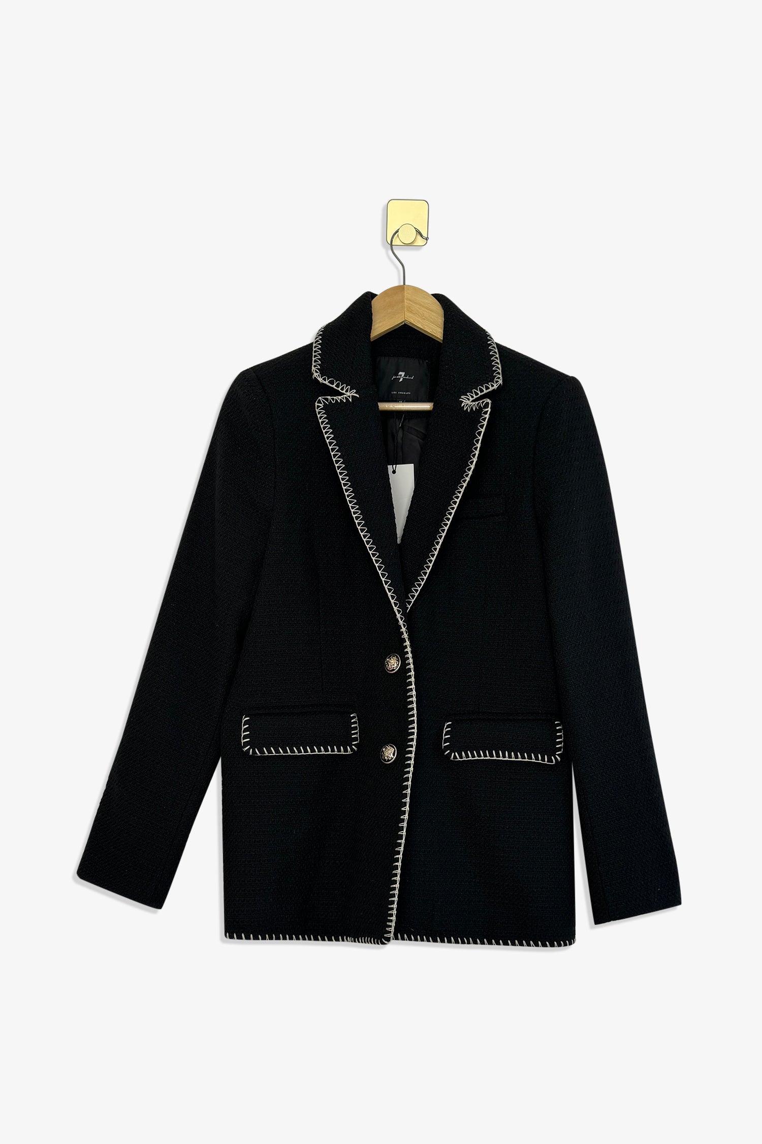 7 For All Mankind Black Tweed Blazer New with Tags – The